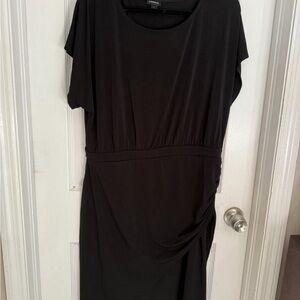 Torrid Black Ruched Sheath Midi Dress